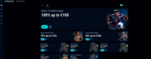 Crystal Roll Casino bonus
